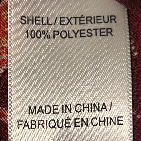 Ricki's Women's Blouse XXL Brown Orange Sheer Ruffle Neck Long Sleeve - Picture 11 of 15